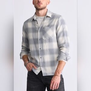 $79 Buffalo David Bitton Mens Sinclair Long Sleeve Plaid Shirt
